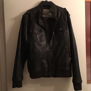 Brown leather jacket Size XL